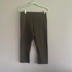 Olive green crop leggings